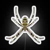 O is for Orb Weaver - vibrant RGB neon sign with white lighting.