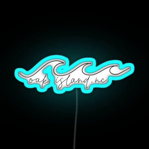 Oak Island NC RGB Neon Sign