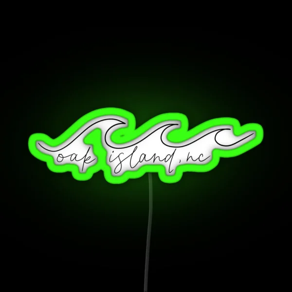 Oak Island NC RGB Neon Sign