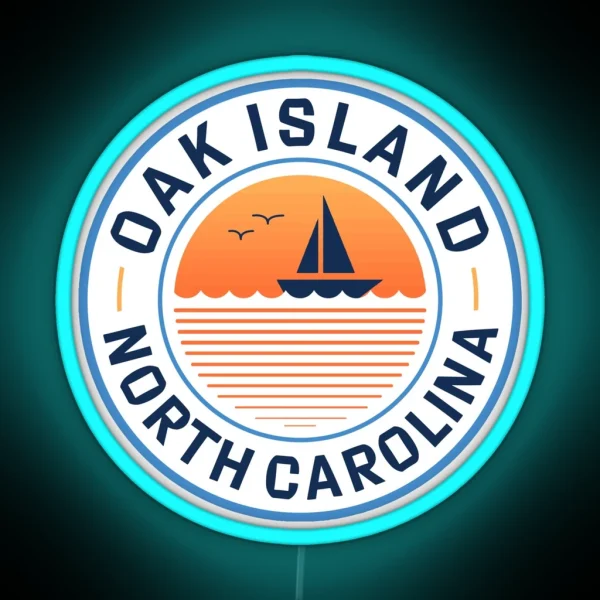 Oak Island Sunset RGB Neon Sign