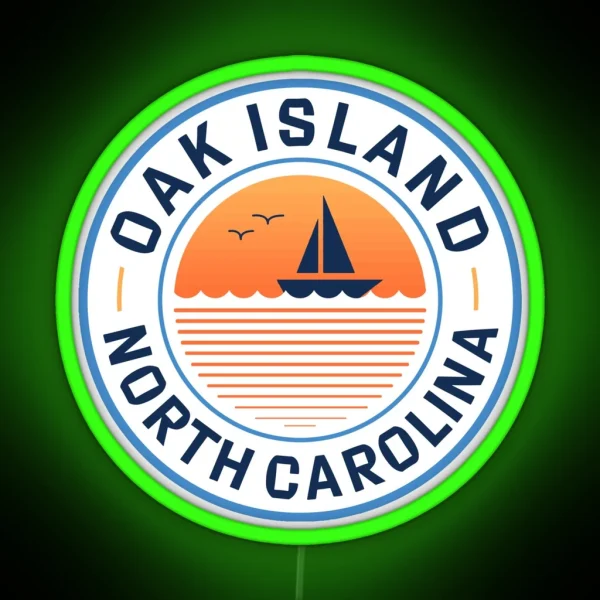 Oak Island Sunset RGB Neon Sign
