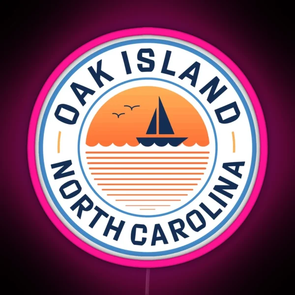 Oak Island Sunset RGB Neon Sign