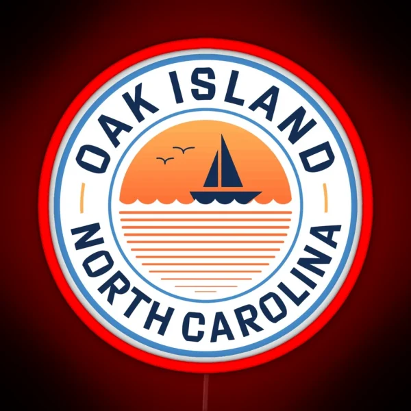Oak Island Sunset RGB Neon Sign