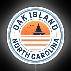 Oak Island Sunset RGB Neon Sign