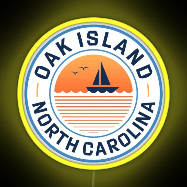 Oak Island Sunset RGB Neon Sign