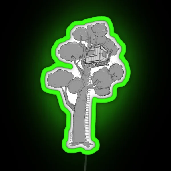Oak Tree From The Magic Tree House RGB Neon Sign