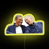 obama and biden best friends forever neon sign in vibrant rgb colors