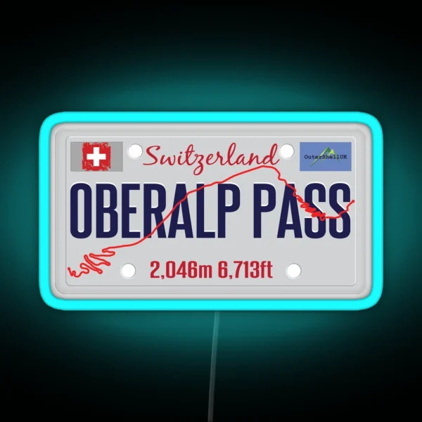 Oberalp Pass Oberalppass Switzerland Suisse RGB Neon Sign