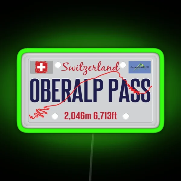 Oberalp Pass Oberalppass Switzerland Suisse RGB Neon Sign