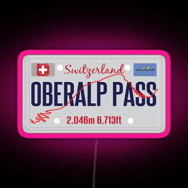 Oberalp Pass Oberalppass Switzerland Suisse RGB Neon Sign