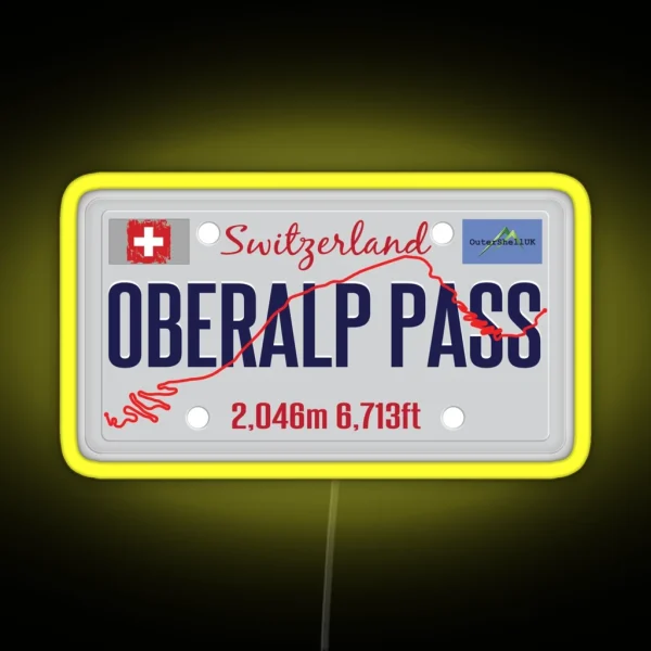 Oberalp Pass Oberalppass Switzerland Suisse RGB Neon Sign