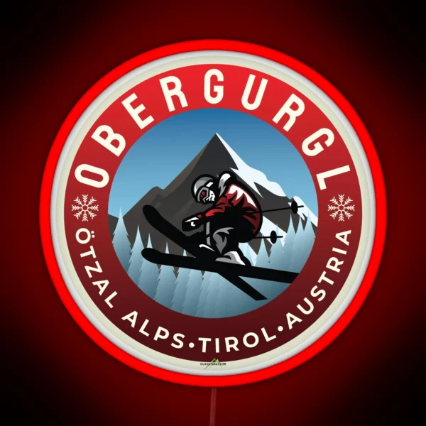 Obergurgl Ski Austria Skiing Alps Led Led 04 RGB Neon Sign