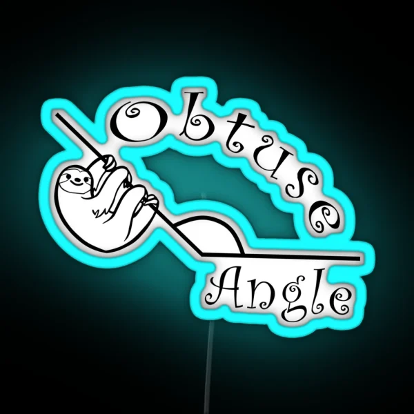 Obtuse Angle RGB Neon Sign