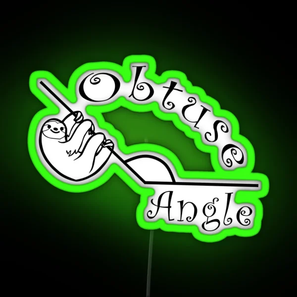 Obtuse Angle RGB Neon Sign