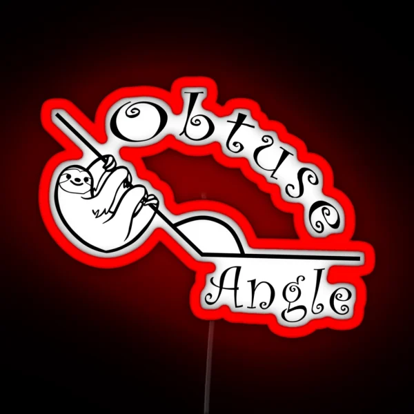 Obtuse Angle RGB Neon Sign