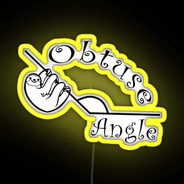 Obtuse Angle RGB Neon Sign