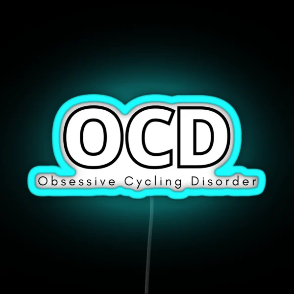 OCD Obsessive Cycling Disorder Led Cycling Led Fitness Tank Cycling Water Bottle RGB Neon Sign