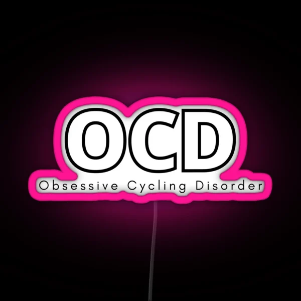 OCD Obsessive Cycling Disorder Led Cycling Led Fitness Tank Cycling Water Bottle RGB Neon Sign