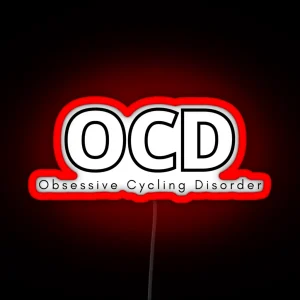 OCD Obsessive Cycling Disorder Led Cycling Led Fitness Tank Cycling Water Bottle RGB Neon Sign