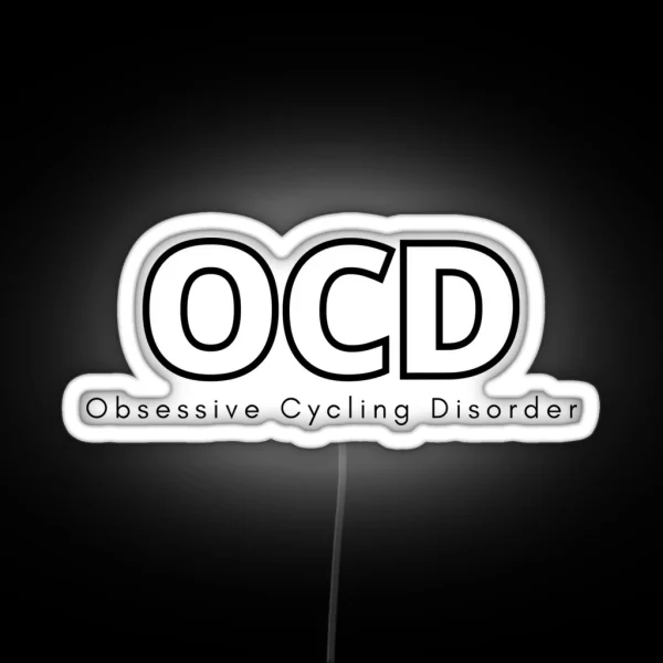 OCD Obsessive Cycling Disorder Led Cycling Led Fitness Tank Cycling Water Bottle RGB Neon Sign