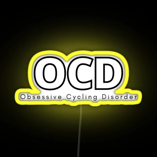 OCD Obsessive Cycling Disorder Led Cycling Led Fitness Tank Cycling Water Bottle RGB Neon Sign