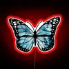 Neon Ocean Butterfly Sign with RGB Red Lights | Modern Art Design