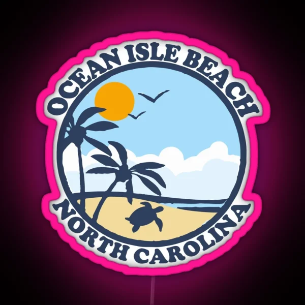 Ocean Isle Beach RGB Neon Sign