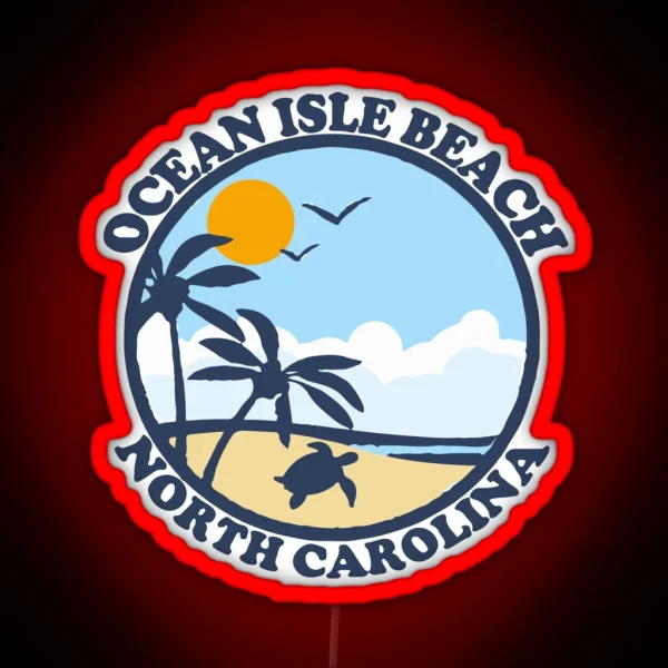 Ocean Isle Beach RGB Neon Sign