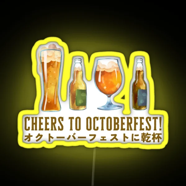 Octoberfest Beerfest Japanese Kanji RGB Neon Sign