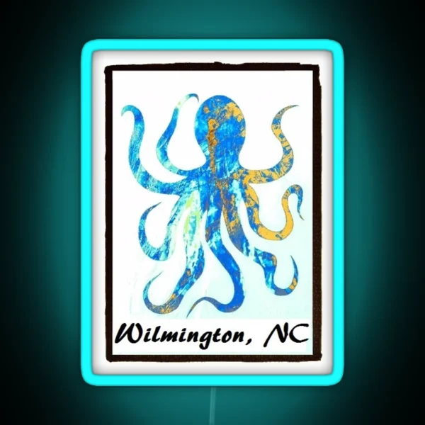 Octopus Wilmington NC RGB Neon Sign