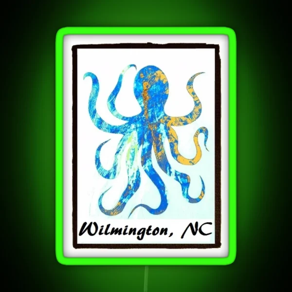 Octopus Wilmington NC RGB Neon Sign