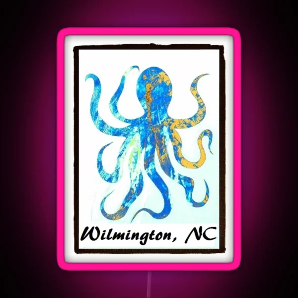 Octopus Wilmington NC RGB Neon Sign