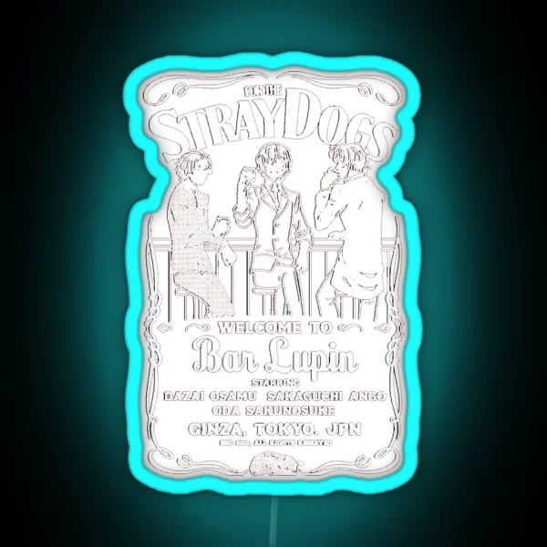ODA DAZAI AND ANGO BUNGOU STRAY DOGS RGB Neon Sign