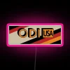 vintage 80s odi bmx rgb neon sign pink