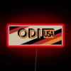 vintage 80s BMX neon sign with RGB retro design and old school vibe in red