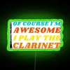 neon sign clarinet awesome music rgb green