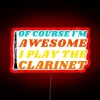 clarinet player rgb neon sign red.