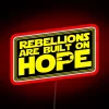 RGB Neon Sign: Of Rebellions And Hope II in Red