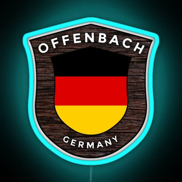 Offenbach Germany Emblem Flag RGB Neon Sign