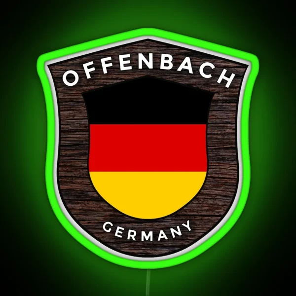 Offenbach Germany Emblem Flag RGB Neon Sign