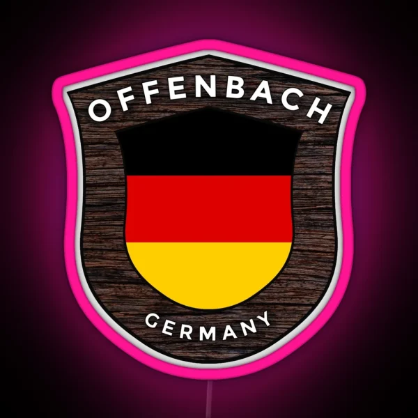 Offenbach Germany Emblem Flag RGB Neon Sign