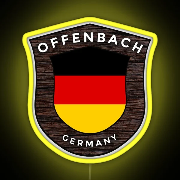 Offenbach Germany Emblem Flag RGB Neon Sign