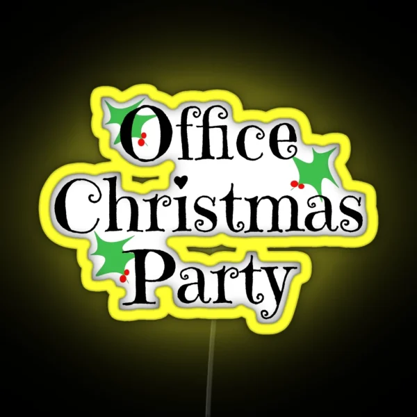 Office Christmas Party RGB Neon Sign