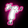neon rgb hot dog doodle sign - office art
