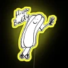 Office Hot Dog Doodle Neon Sign - Vibrant and Eye-Catching RGB Design