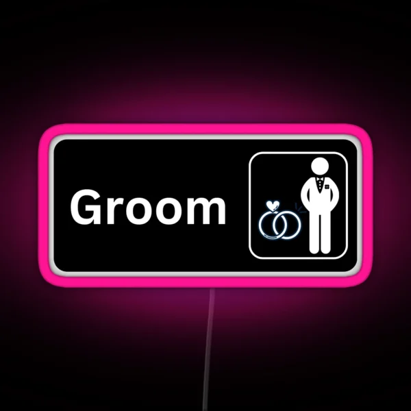 Office Themed Bachelor Party Groom Wedding Party Gear RGB Neon Sign