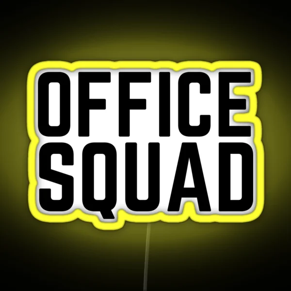 Office Worker Gift Office Squad RGB Neon Sign