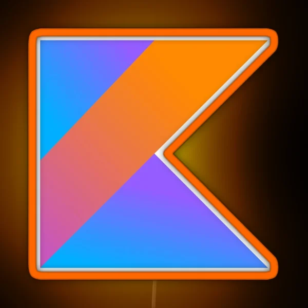 Official Kotlin Logo For Android Software Developers RGB Neon Sign