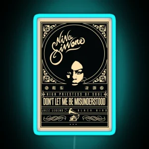 Official Nina Simone Poster RGB Neon Sign