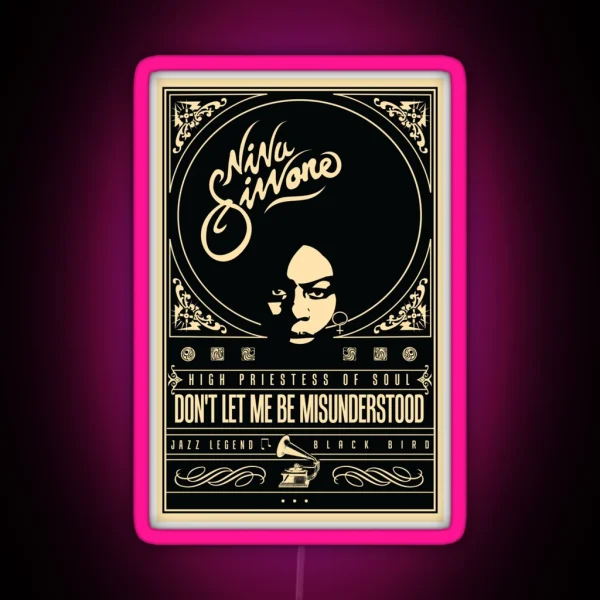 Official Nina Simone Poster RGB Neon Sign
